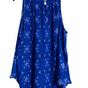 LOFT Royal Blue Floral Tank Top